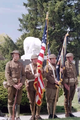 Color Guard re-enactors, White Chapel Cemetery, 27 May 2002